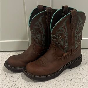 JUSTIN "Gypsy" Boots Women's Leather Cowgirl Embroidered Size 7.5B